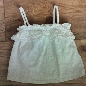 White Lace Trim Kids Camisole